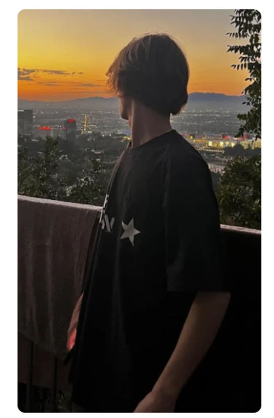 ELAYE at sunset over the city